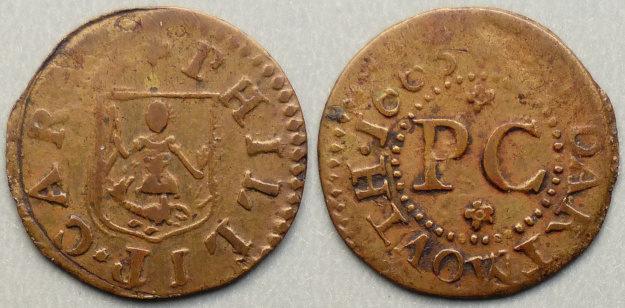 Dartmouth, Phillip Cary 1663 farthing